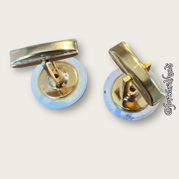 Unique Ceramic Cufflinks Made from Old Faucet Centers - Picture 7 of 11